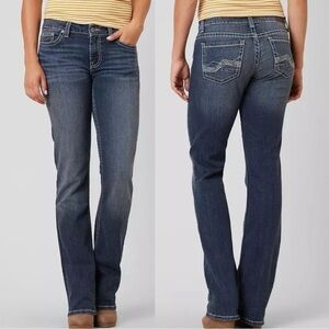 BKE | Harper Bootcut Denim Jeans Mid Rise Cotton Stretch Distressed